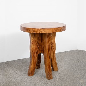 원목 원형 테이블 (2인용)
